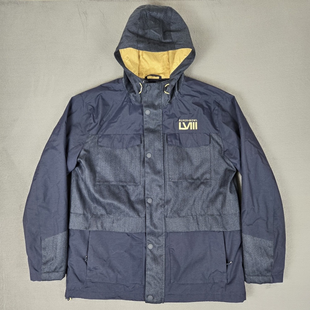 Super Bowl LVIII Jacket Mens Medium Parka‎ 2022 NFL Las Vegas Chiefs 49ers